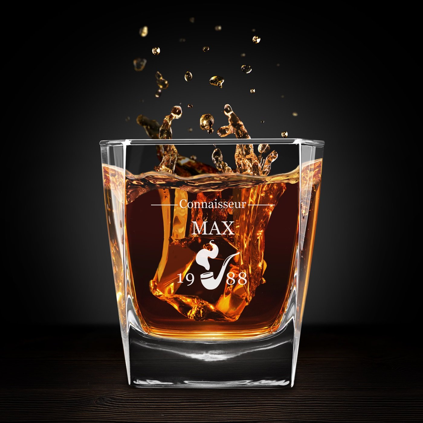 Set de 6 vasos de whisky personalizados Murrano