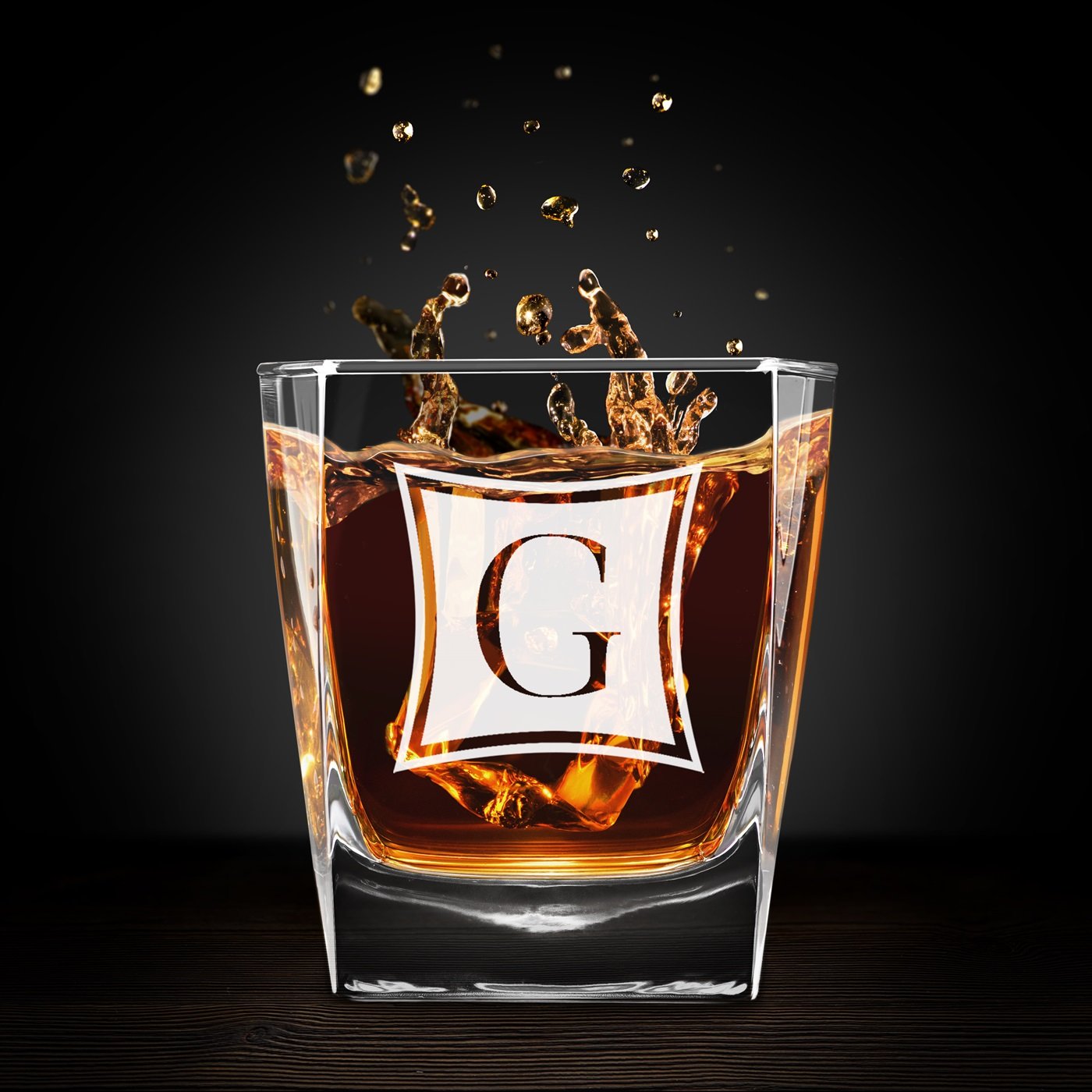 Copas de whisky personalizadas Murrano con grabado láser para él