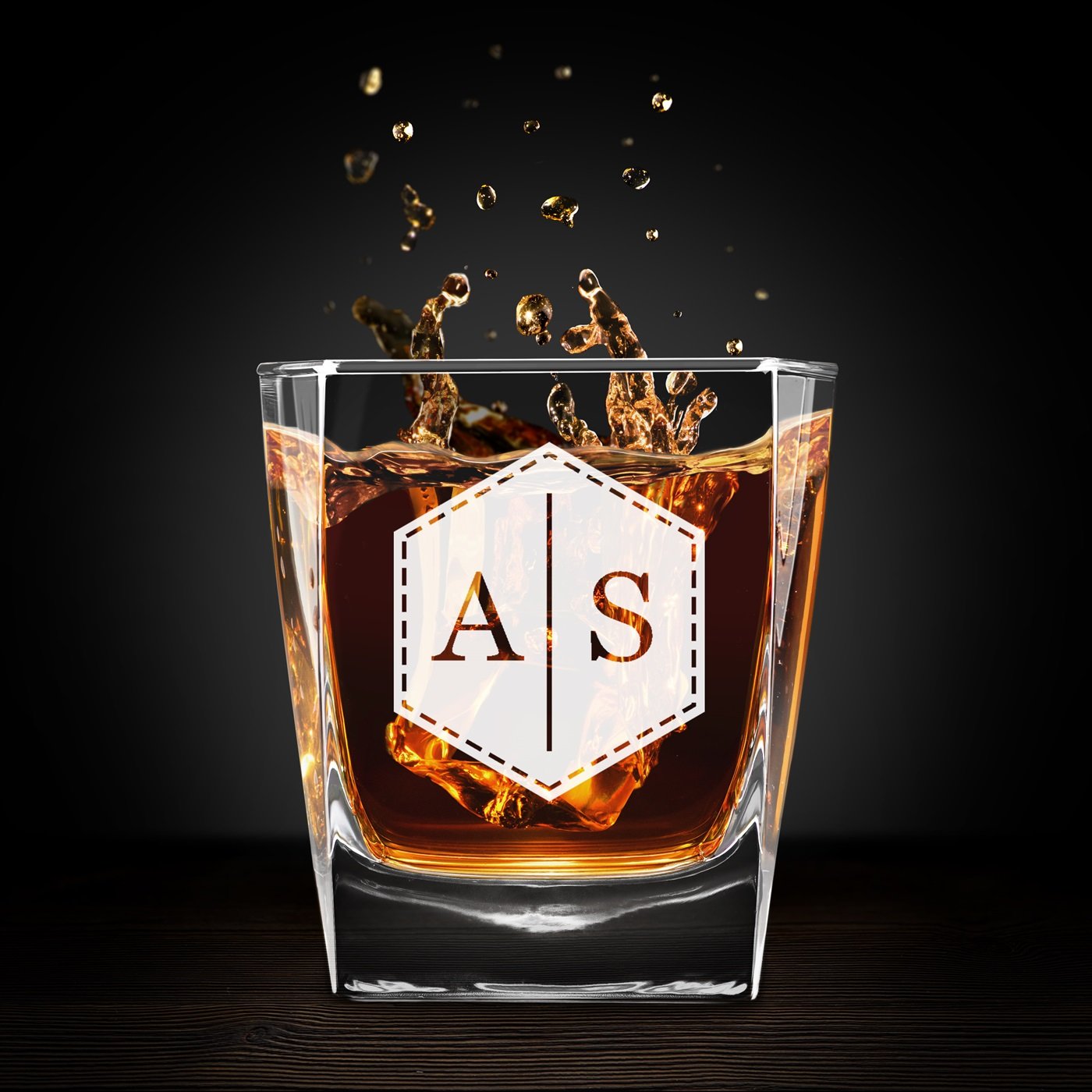 Tazas de whisky personalizadas Murrano para bodas (juego de 6)
