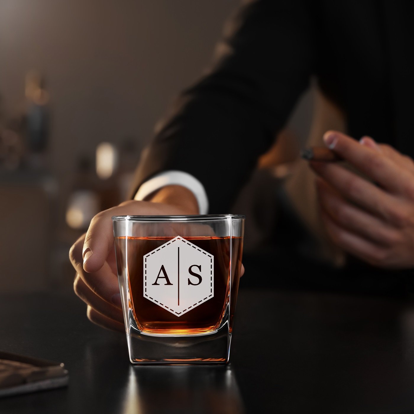 Tazas de whisky personalizadas Murrano para bodas (juego de 6)