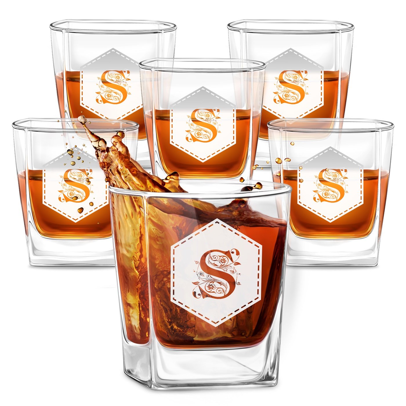 Copas de whisky personalizadas Murrano (juego de 6)