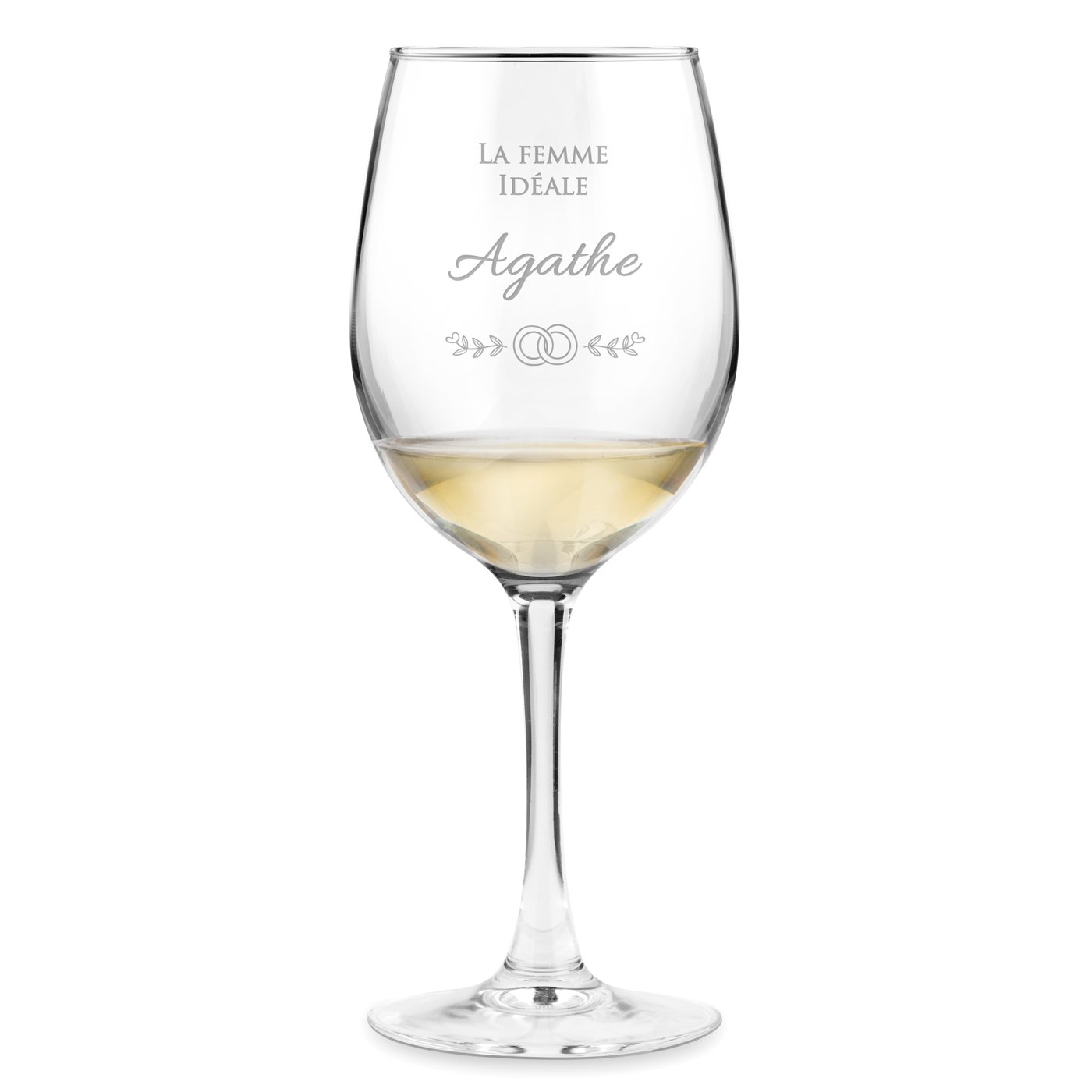 Vaso de vino personalizado Murrano para mujer - Regalo de aniversario de bodas