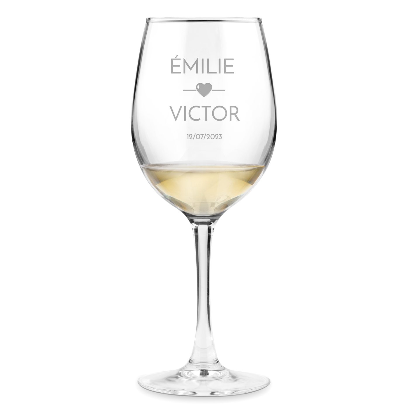 Copa de vino personalizada Murrano para pareja - Regalo de boda