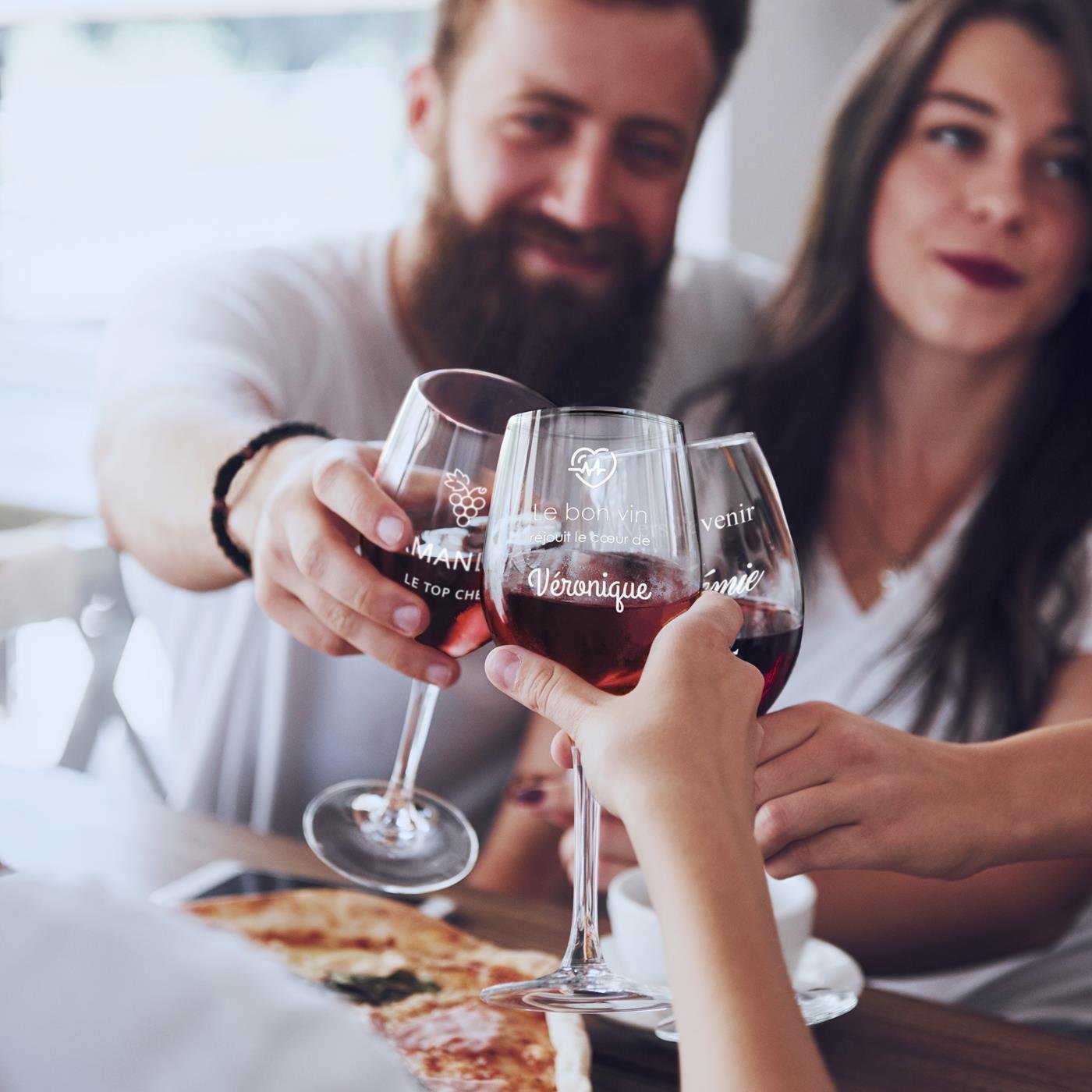 Copas de vino personalizadas Murrano para ella (pack de 6)