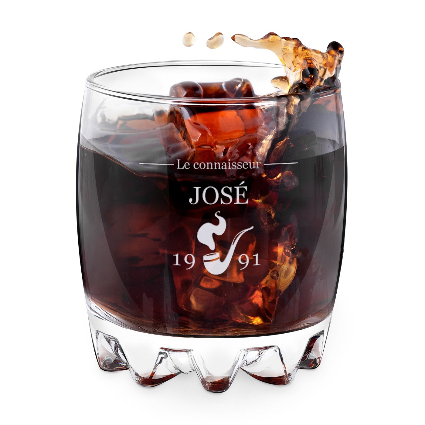 Vidrio Murrano Sylvana con Grabado láser para el Cumpleaños de un Conocedor del Whisky