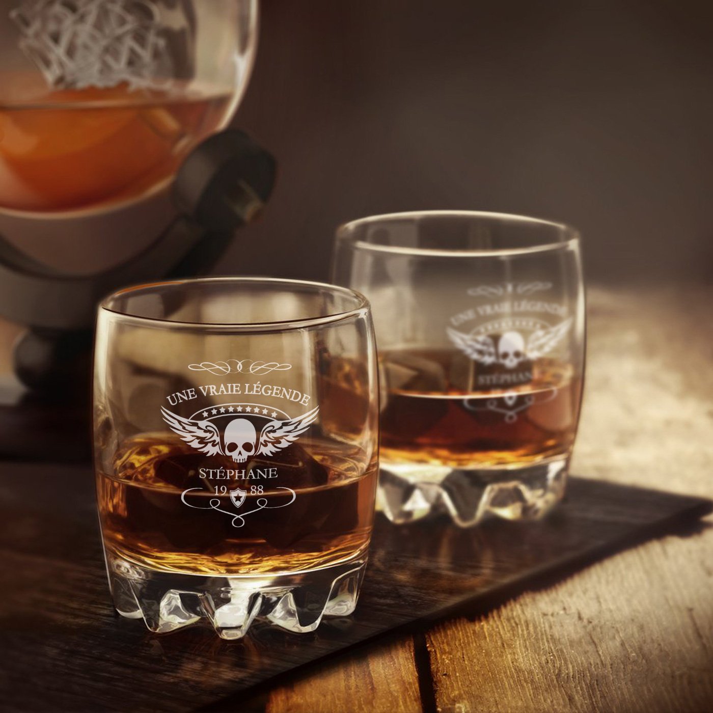 Set de vasos grabados Sylvana de Murrano para motociclista (6 unidades)