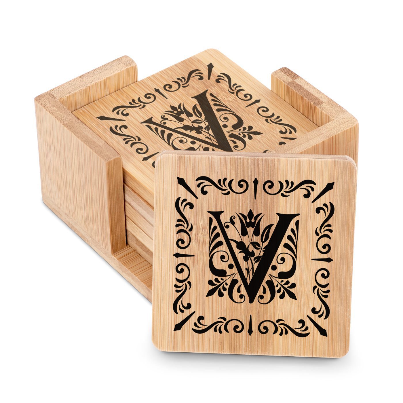 Murrano Bamboo Place Mats with Personalized Print - Wedding Anniversary Gift