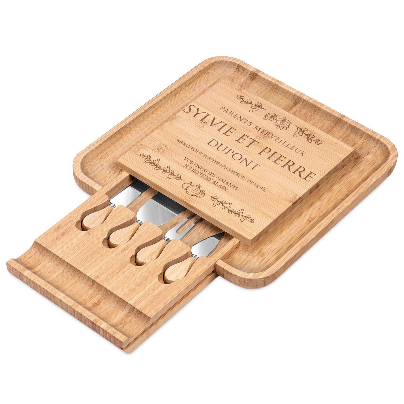 Murrano Personalized Wood Cheese Board for Parents