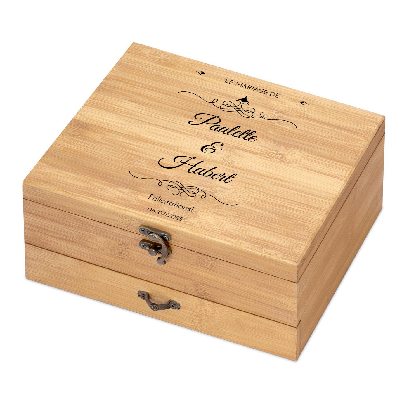 Murrano Bamboo Wood Wine Accessory Set for Couples