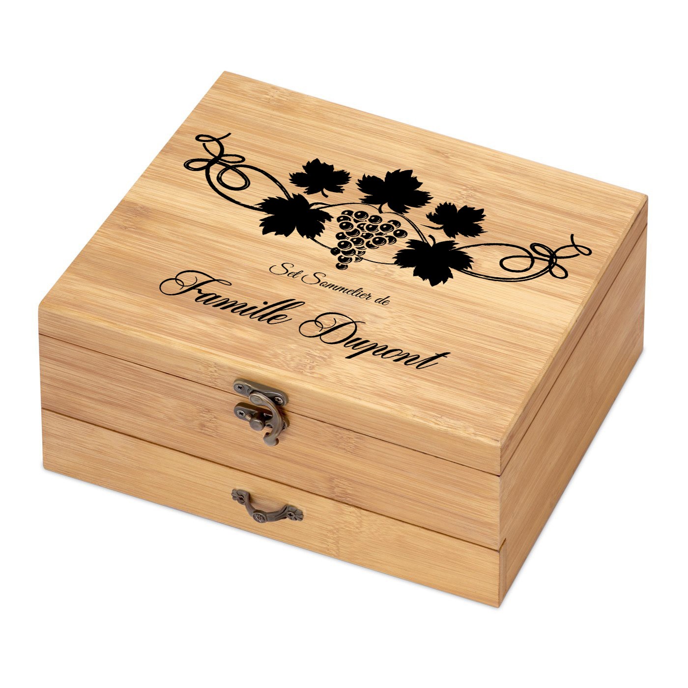 Murrano Bamboo Wood Wine Accessory Set for Family Gatherings
