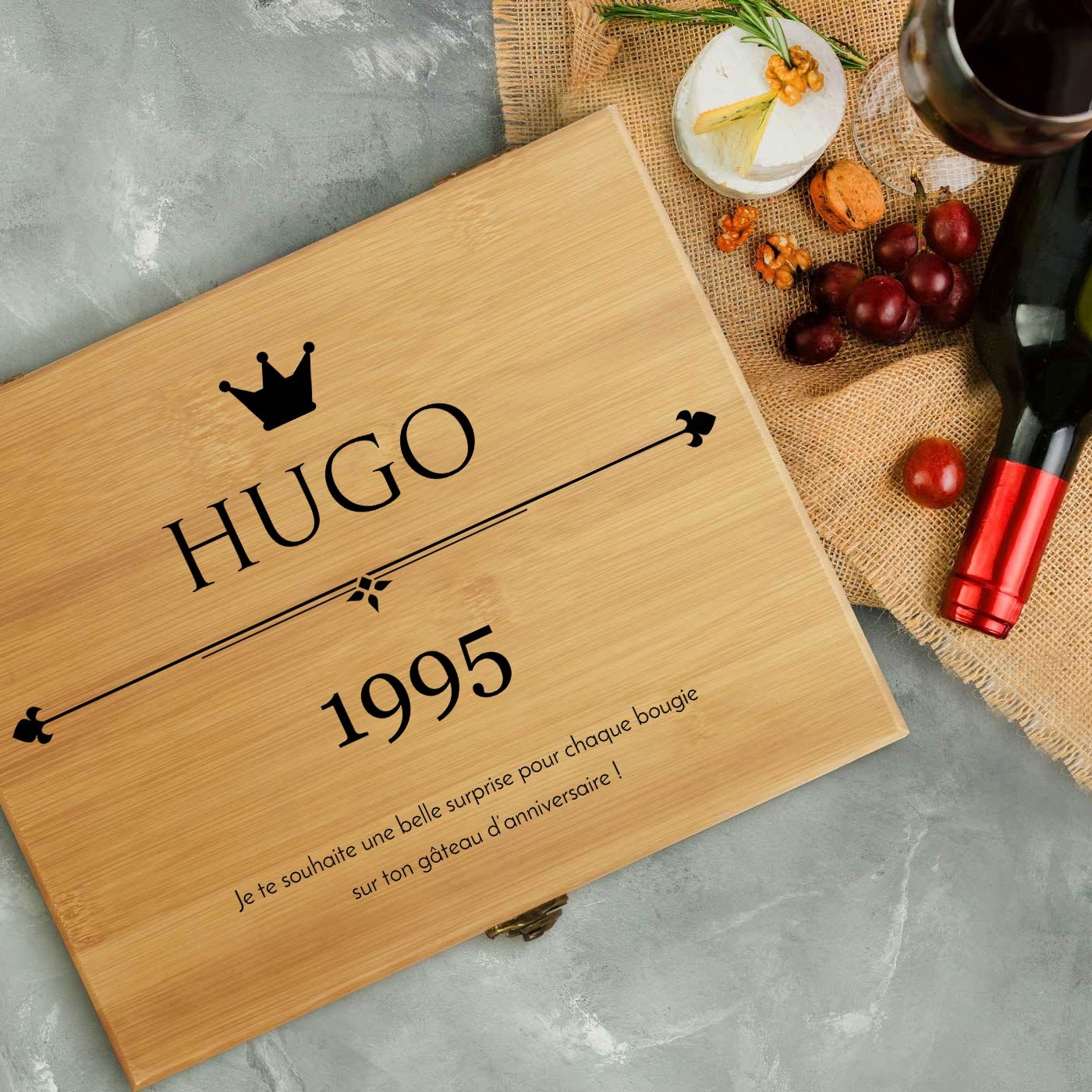 Murrano Bamboo Wood Wine Accessory Set
