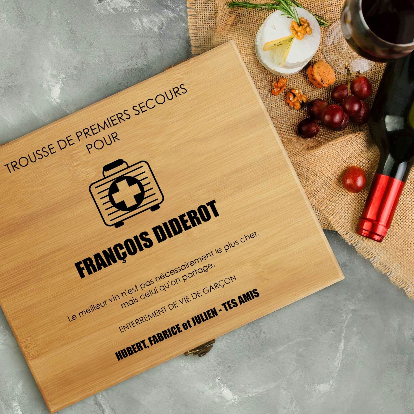 Murrano Bamboo Wood Wine Accessory Set