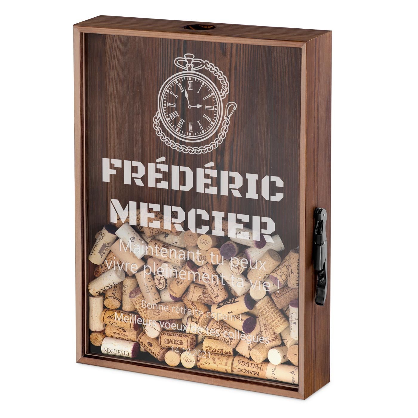 Caja de tapones personalizada Murrano - Regalo para jubilación