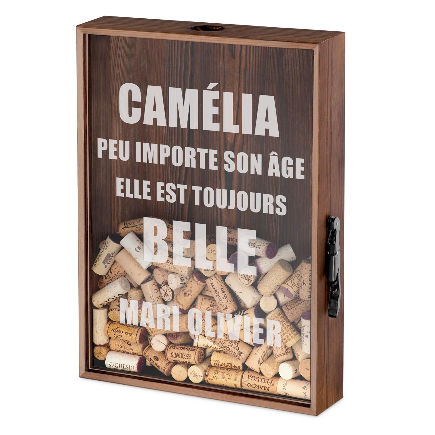 Caja de tapones personalizada Murrano para la mejor esposa