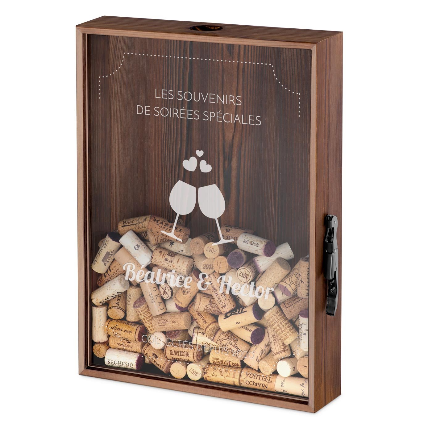 Murrano Personalized Bottle Cap Box - Wedding Anniversary Gift