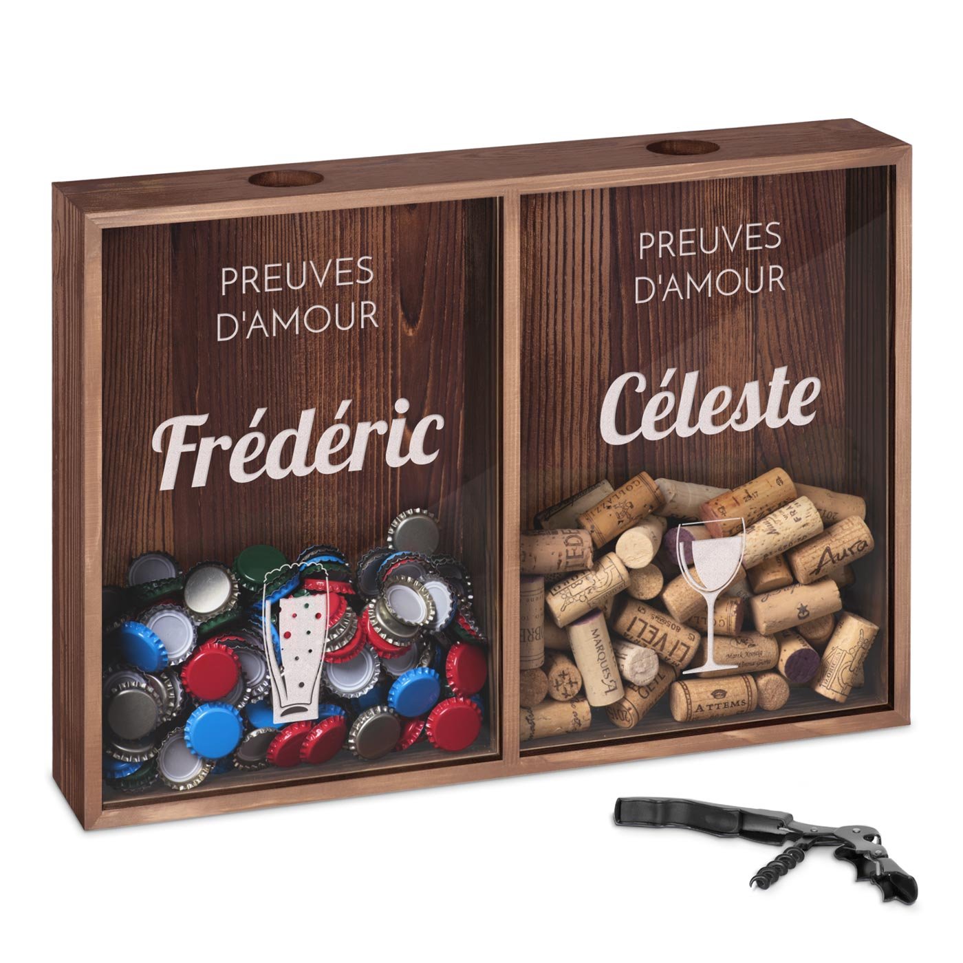 Murrano Personalized Wine & Beer Cap Collector