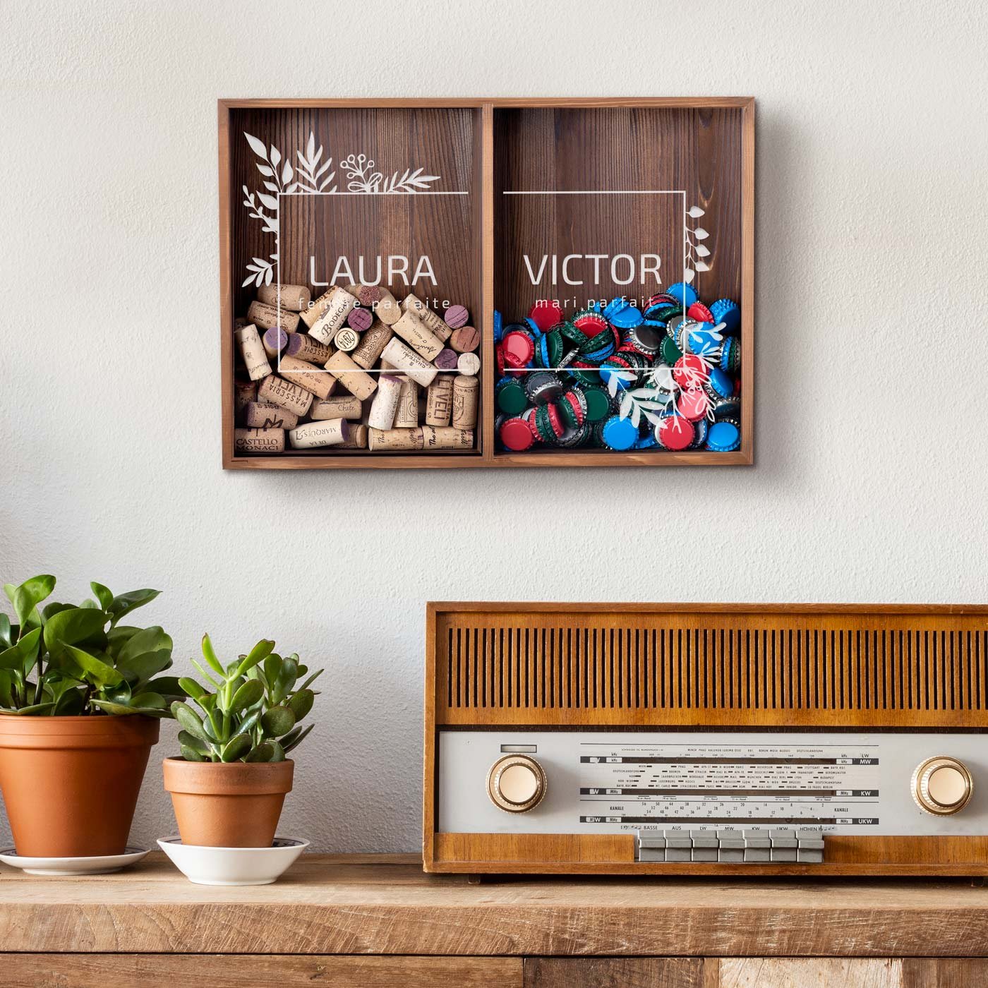 Murrano Personalized Wine & Beer Cap Collector Box