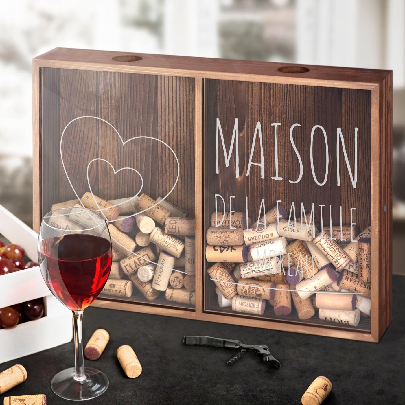 Murrano Custom Wine & Beer Cap Collector Box