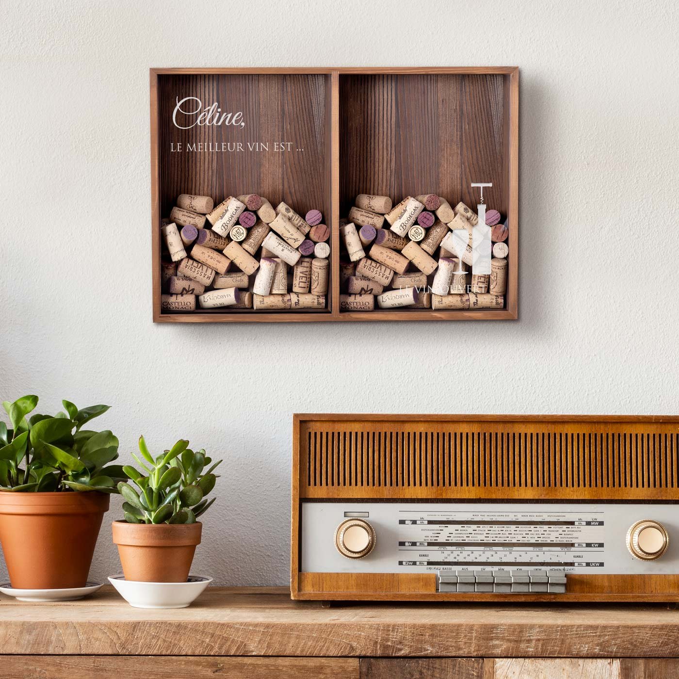 Caja Recolectora de Tapones de Vino y Cerveza Personalizada Murrano