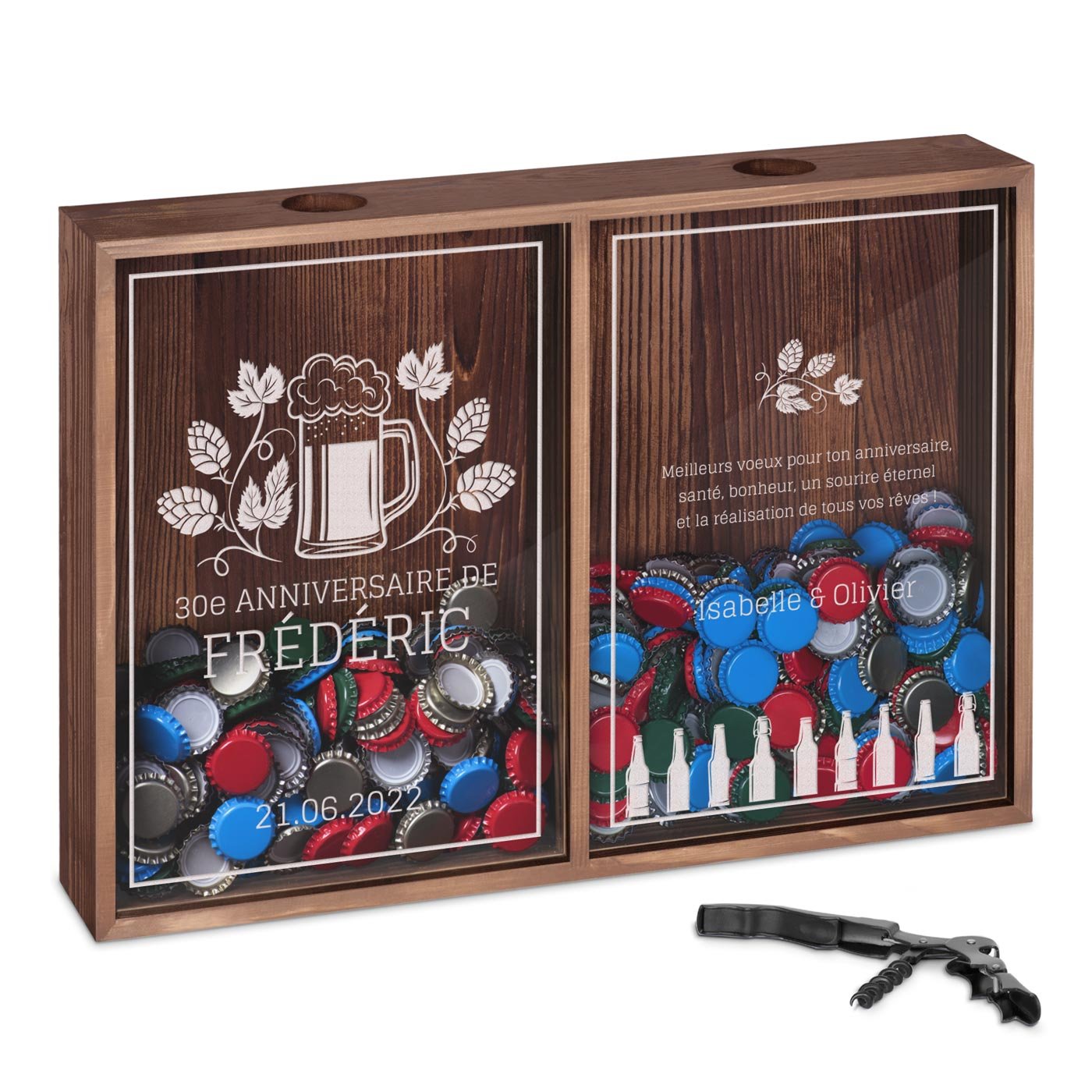 Recolector de tapones personalizado Murrano - Regalo de graduación