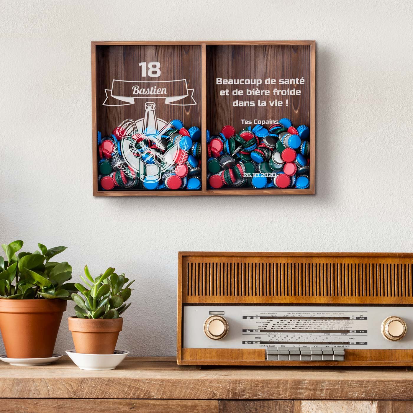 Murrano Personalized Wine & Beer Cap Collector