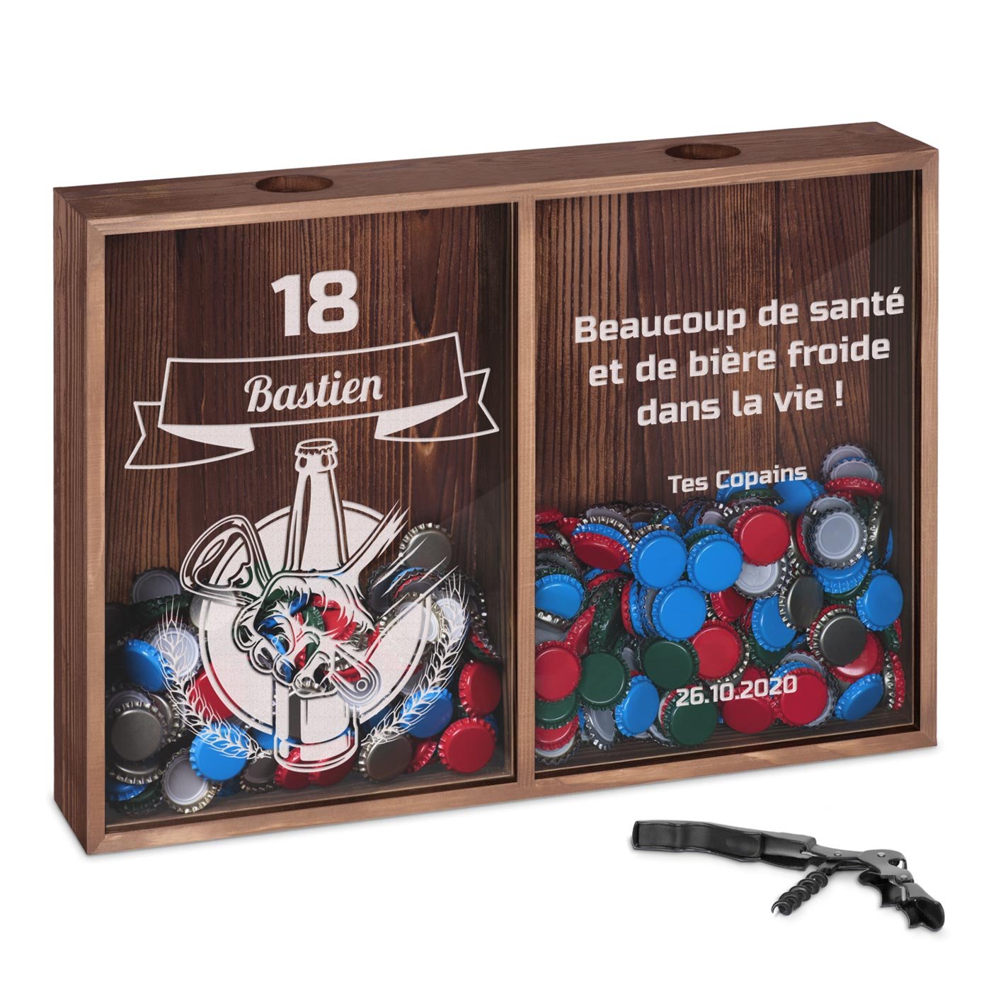 Murrano Personalized Wine & Beer Cap Collector