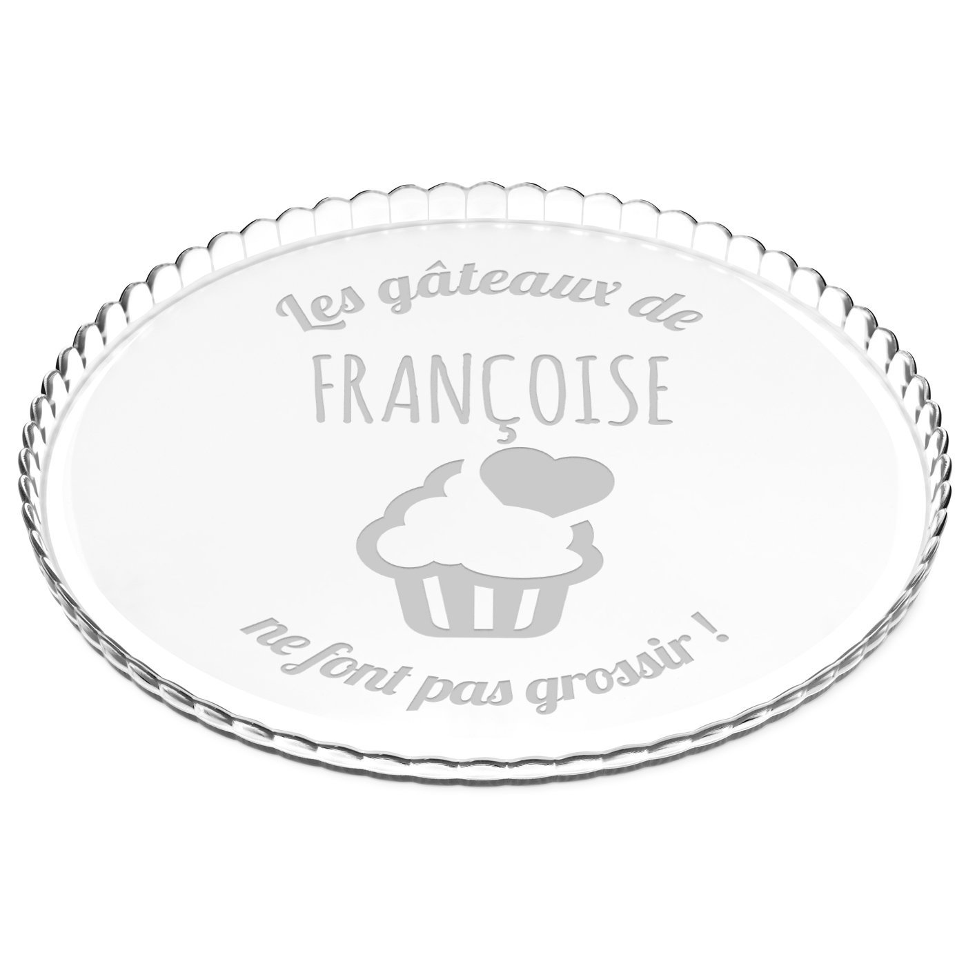 Support de gâteau en verre personnalisé Murrano pour l'anniversaire d'une nièce