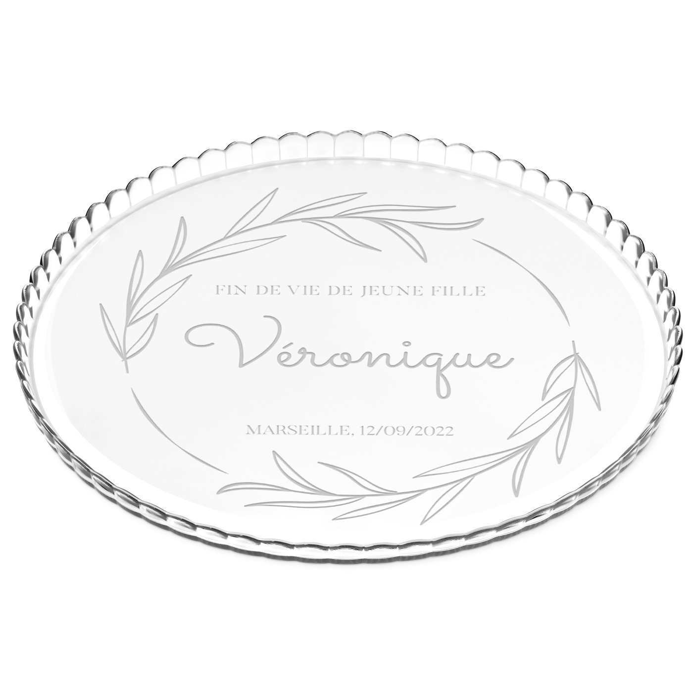 Soporte para pastel de vidrio Murrano - Regalo para una fiesta de solterina o cumpleaños
