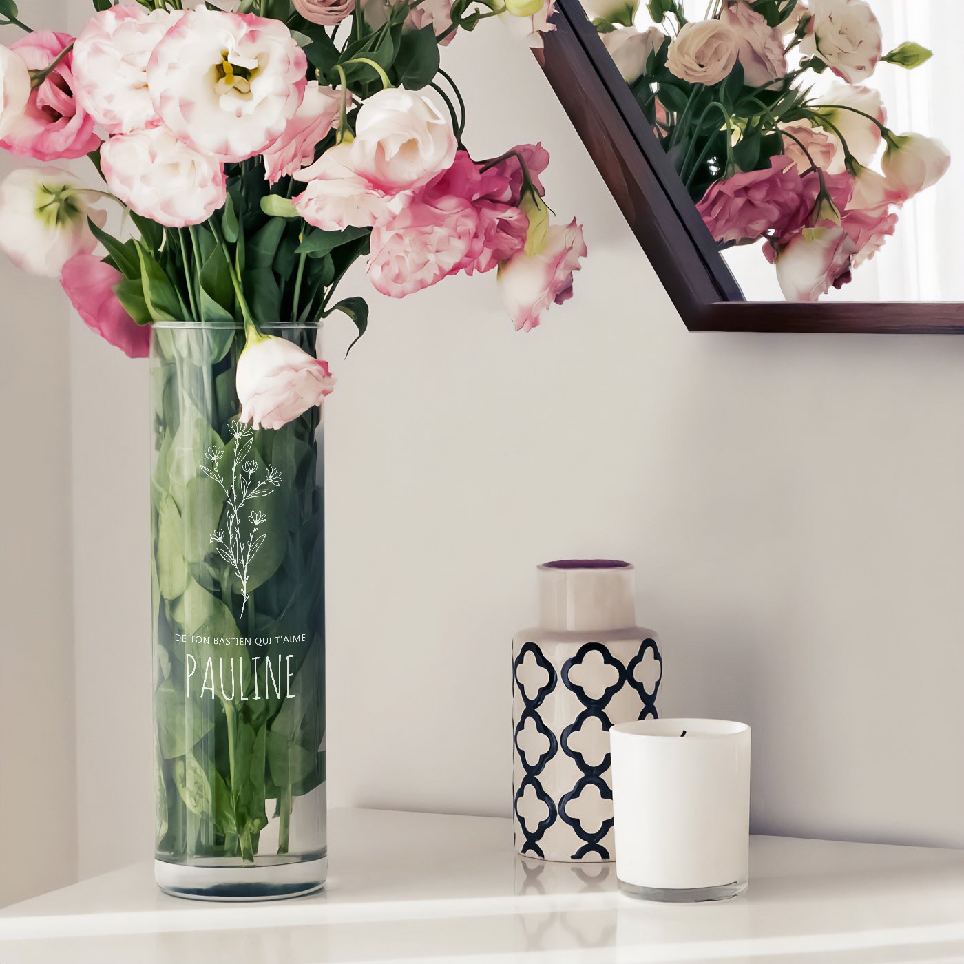Murrano Personalized Glass Vase for Women's Day