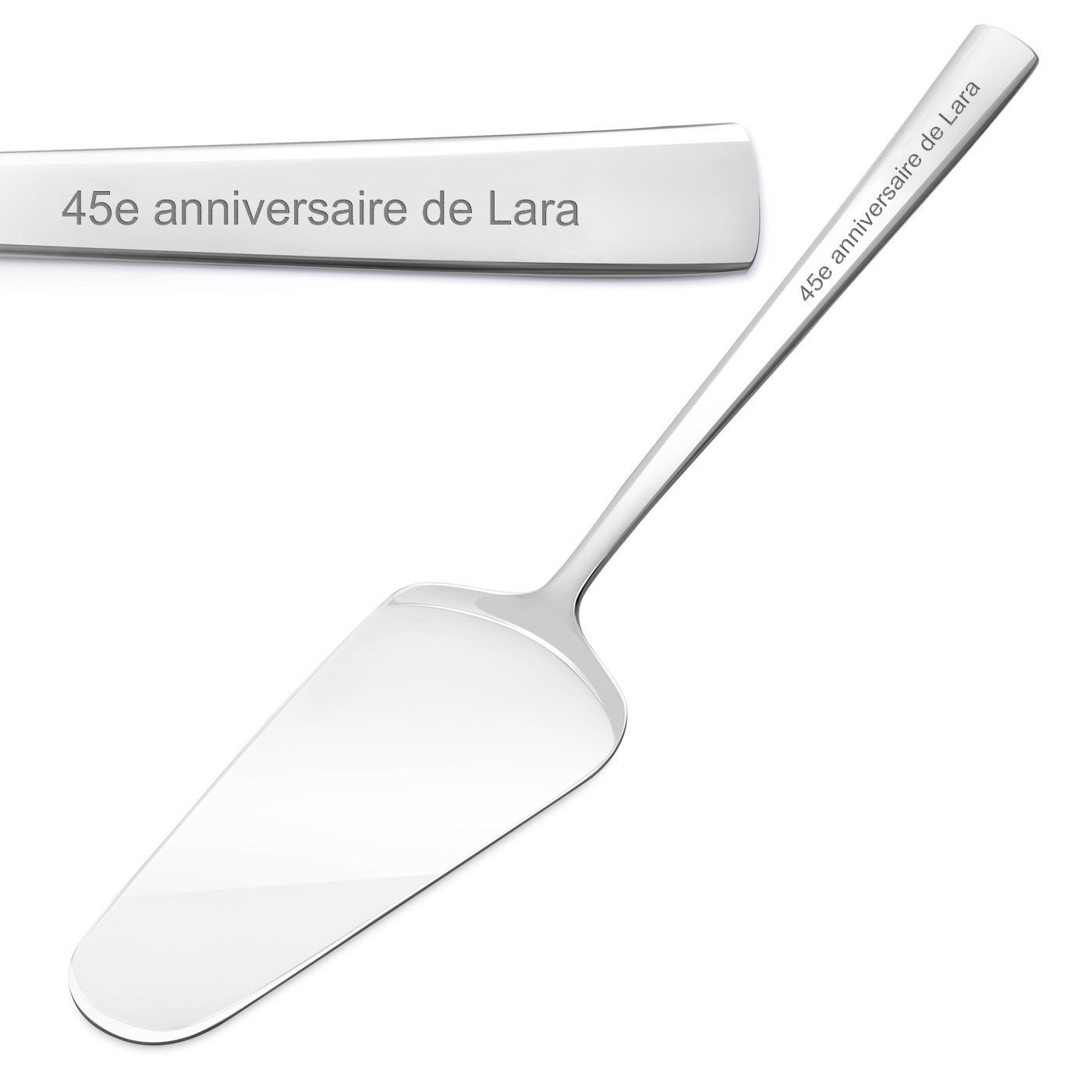 Servidor de tartas personalizado Murrano para el cumpleaños número 45 de una mujer