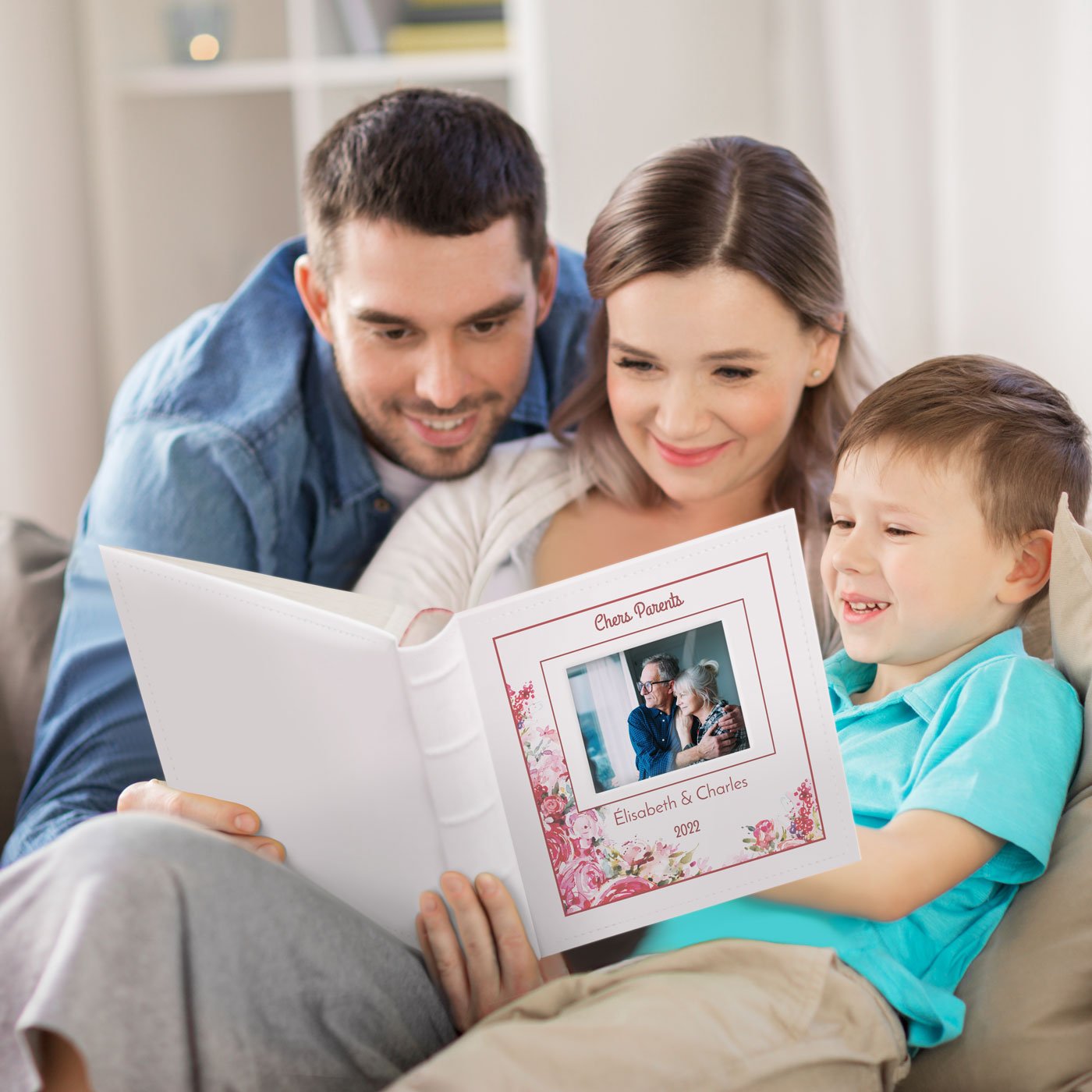 Murrano Photo Album with Picture Window and Custom Print for Parent Thank You