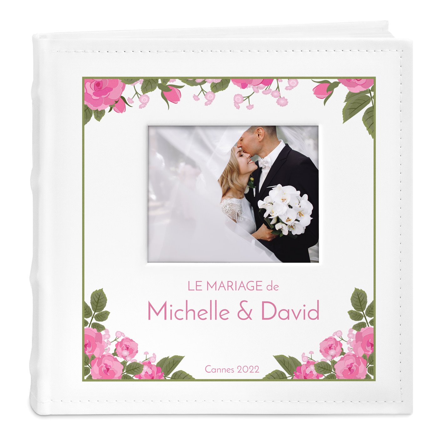 Murrano Wedding Photo Album with Photo Window and Custom Print