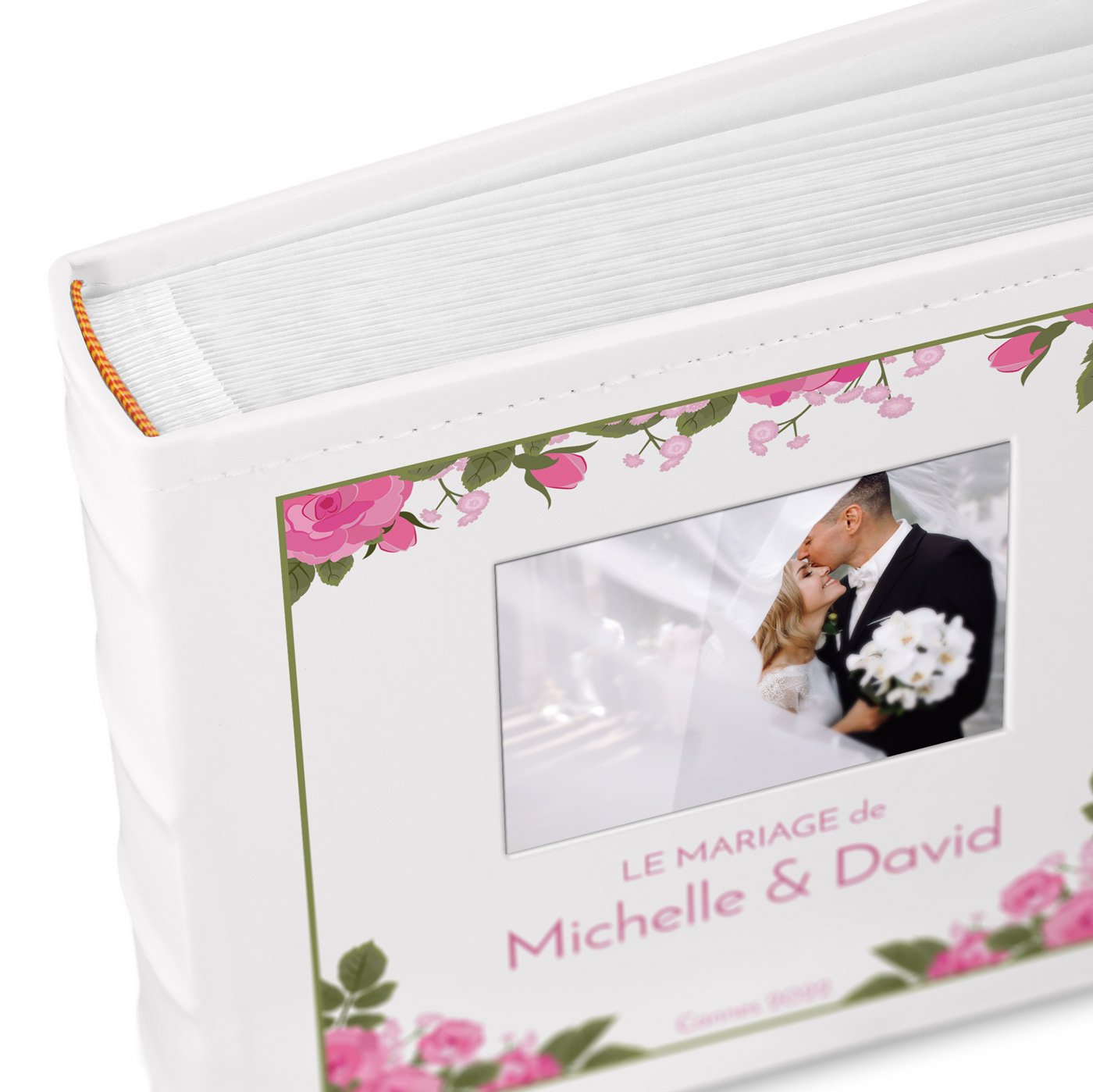 Murrano Wedding Photo Album with Photo Window and Custom Print
