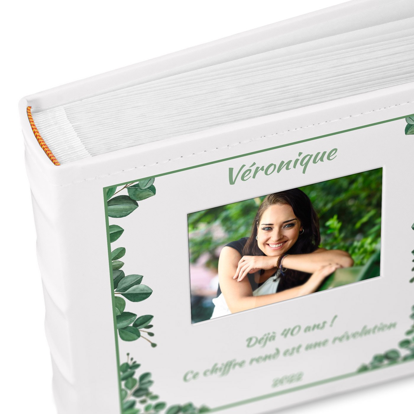 Murrano Photo Album with Picture Window and Custom Print for Women's 40th Birthday