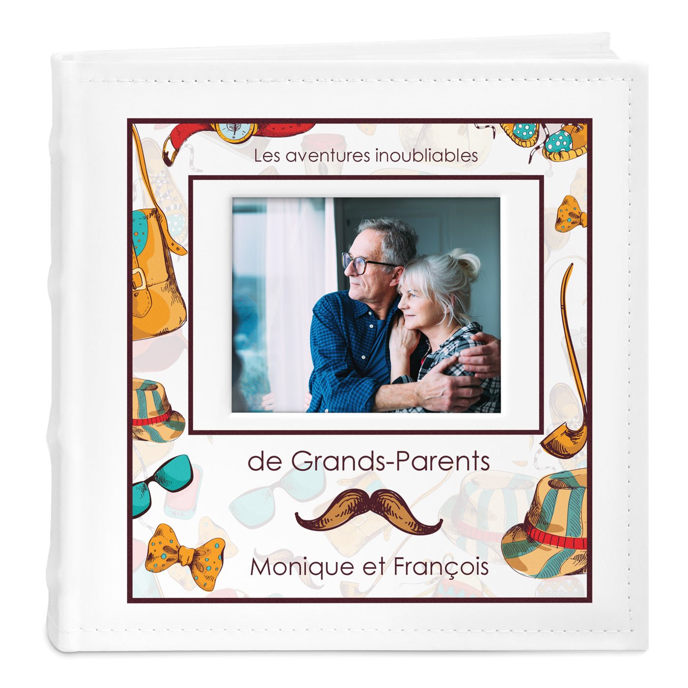 Murrano Photo Album with Picture Window and Custom Print for Grandparent's Birthday