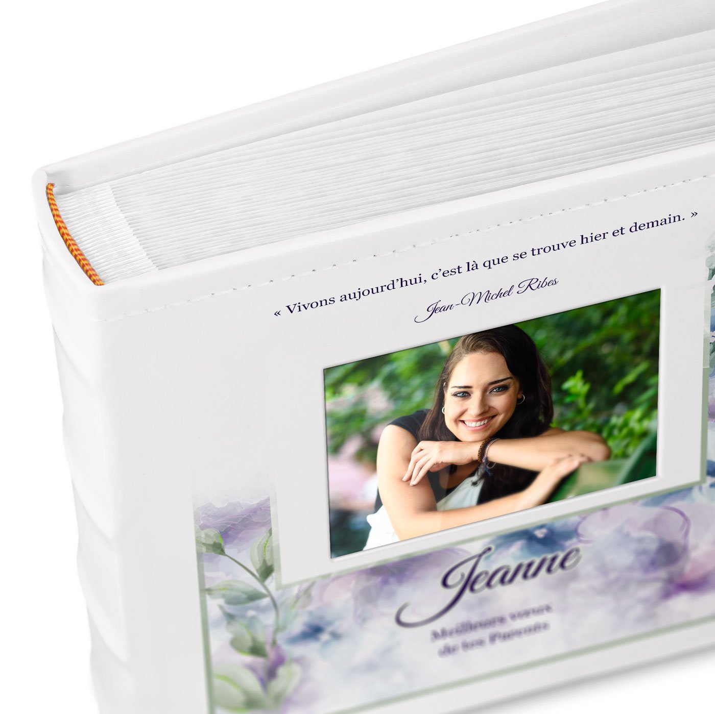 Murrano Photo Album with Picture Window and Custom Print for Her Birthday