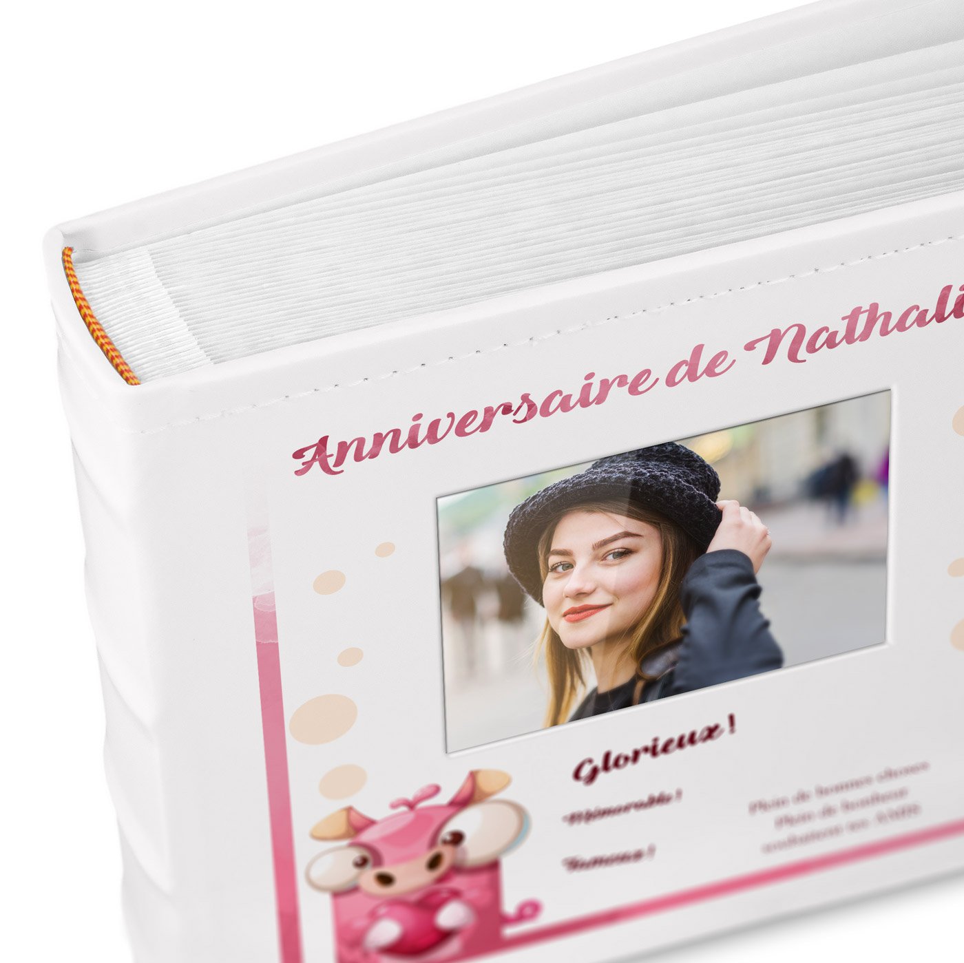 Murrano Photo Album with Window and Custom Print for Best Friend's Birthday