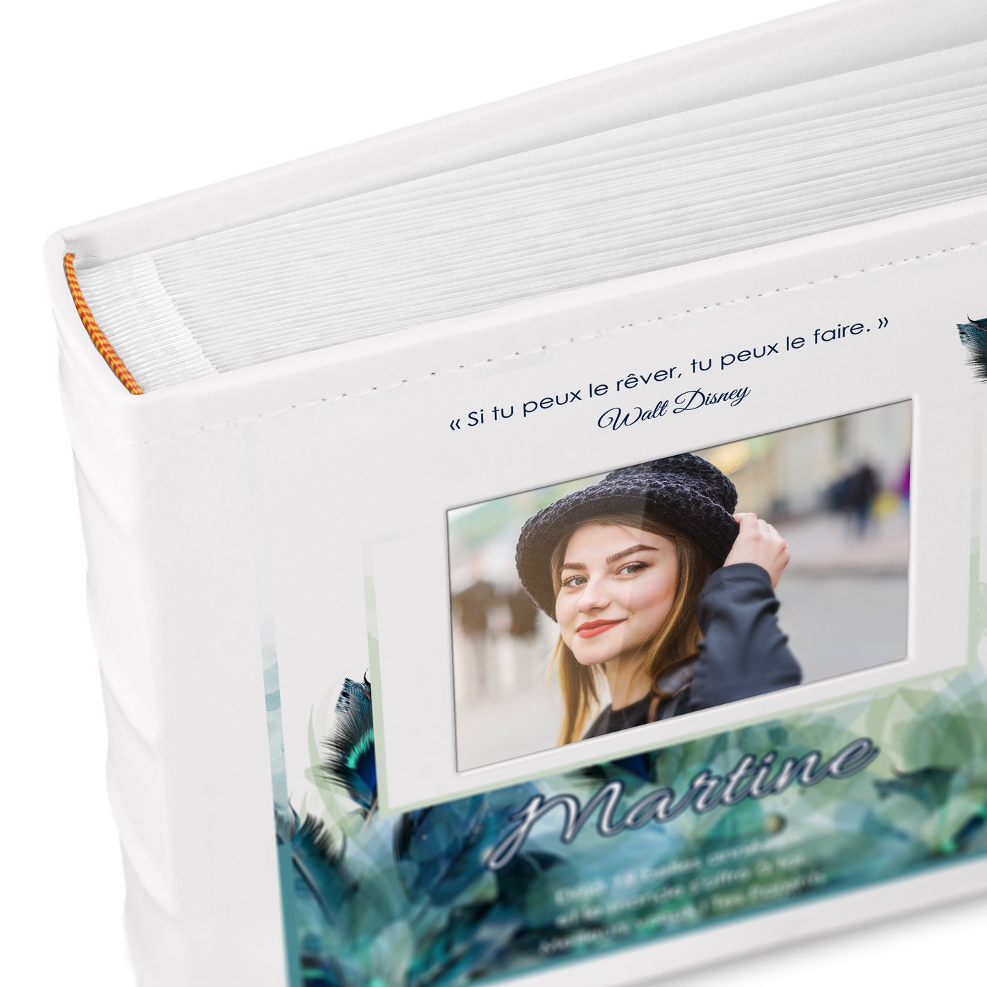 Murrano Photo Album with Picture Window and Custom Print for 18th Birthday