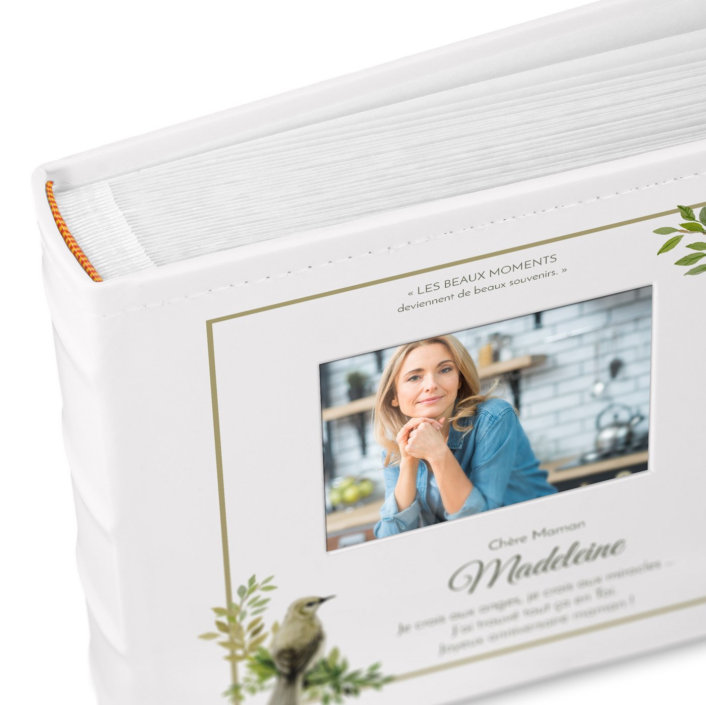 Murrano Photo Album with Picture Window and Custom Print for Mom's 40th Birthday