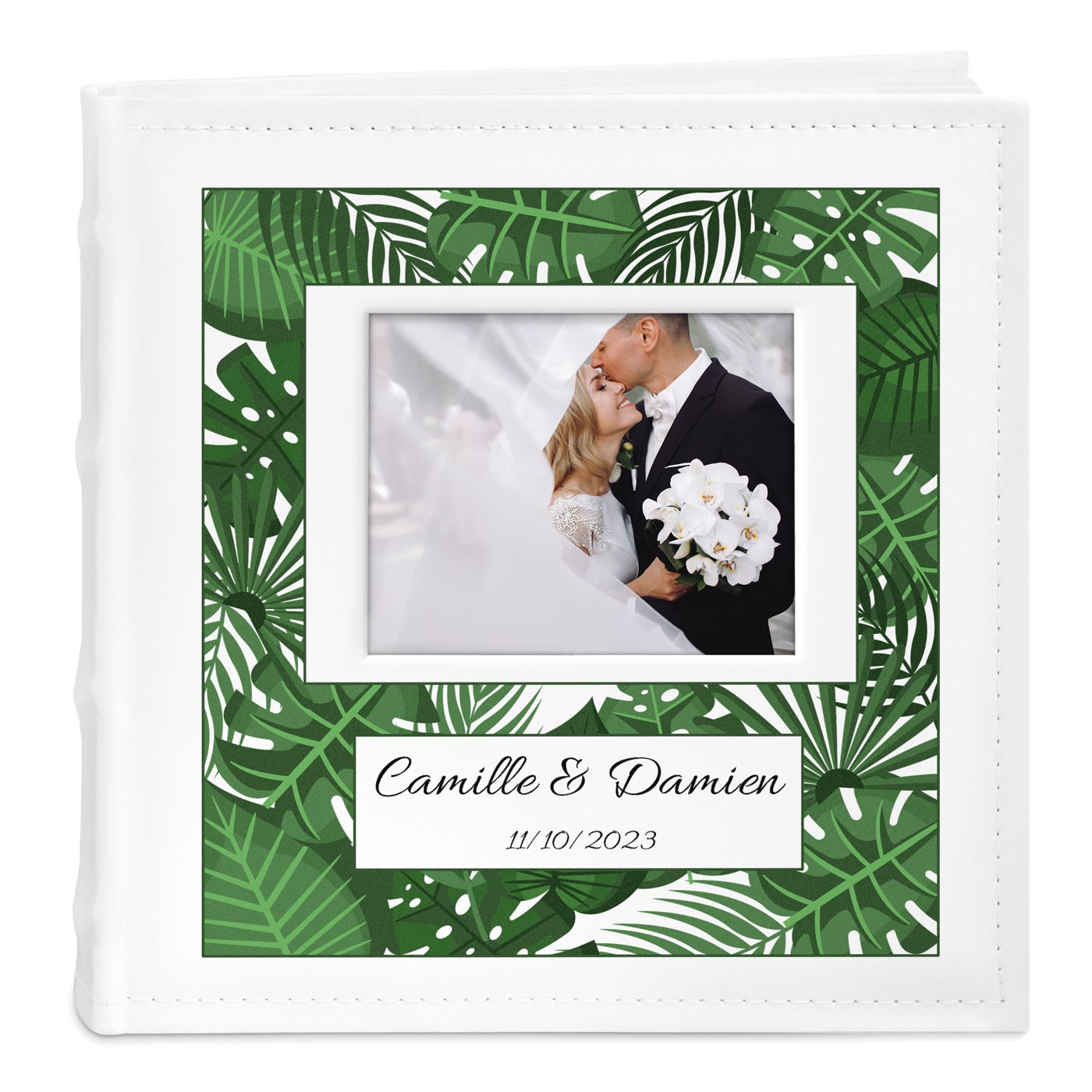Murrano Photo Album with Picture Window and Custom Print for Couple Wedding