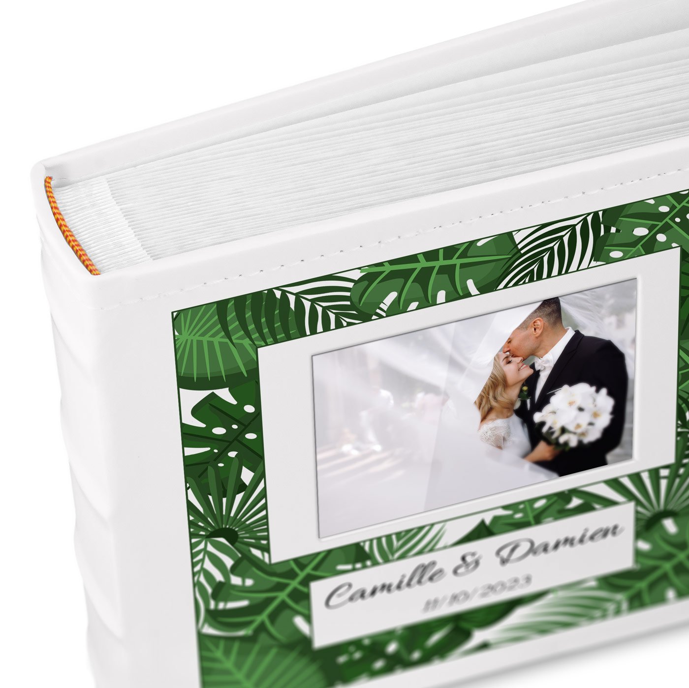 Murrano Photo Album with Picture Window and Custom Print for Couple Wedding