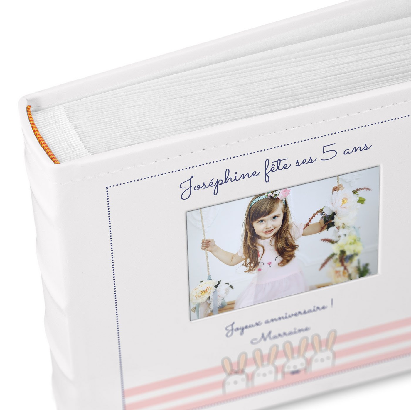 Murrano Photo Album for 5-Year-Old Girls with Picture Window and Custom Print
