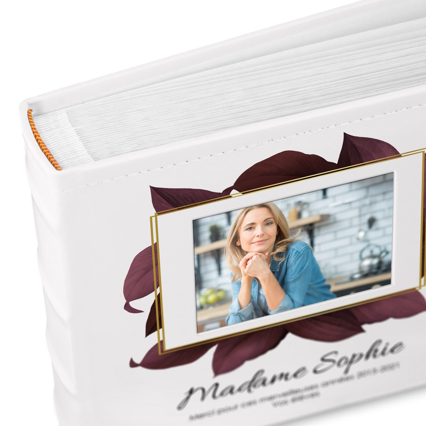 Murrano Photo Album with Picture Window and Custom Print for Teacher