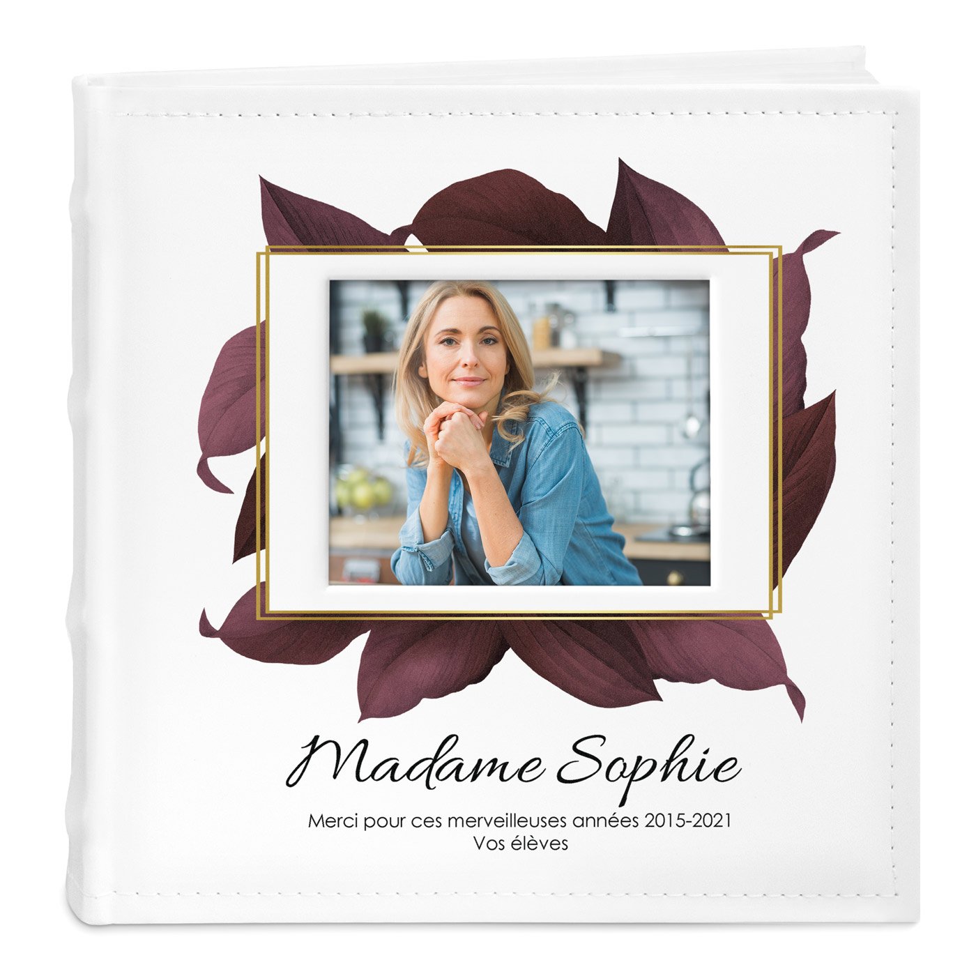 Murrano Photo Album with Picture Window and Custom Print for Teacher
