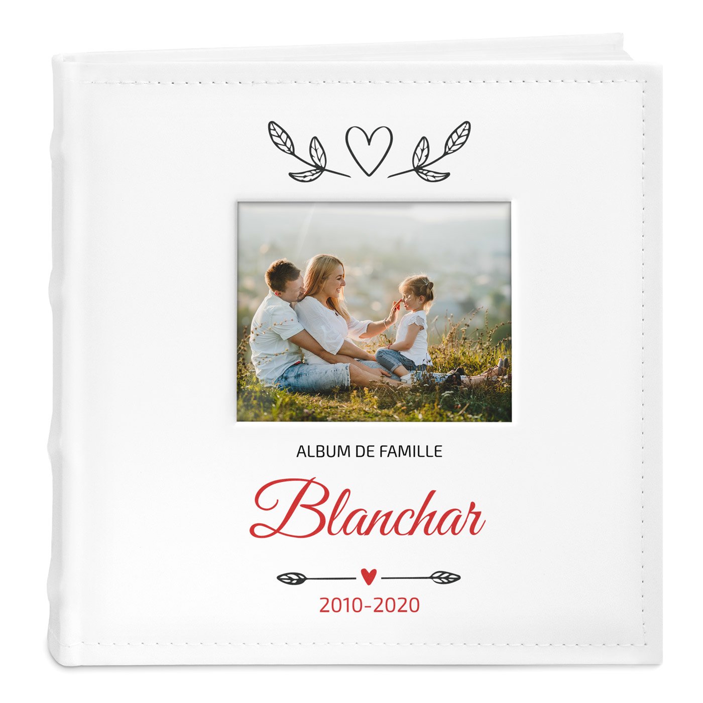 Murrano Photo Album with Picture Window and Custom Print for Couples - Wedding, Moving