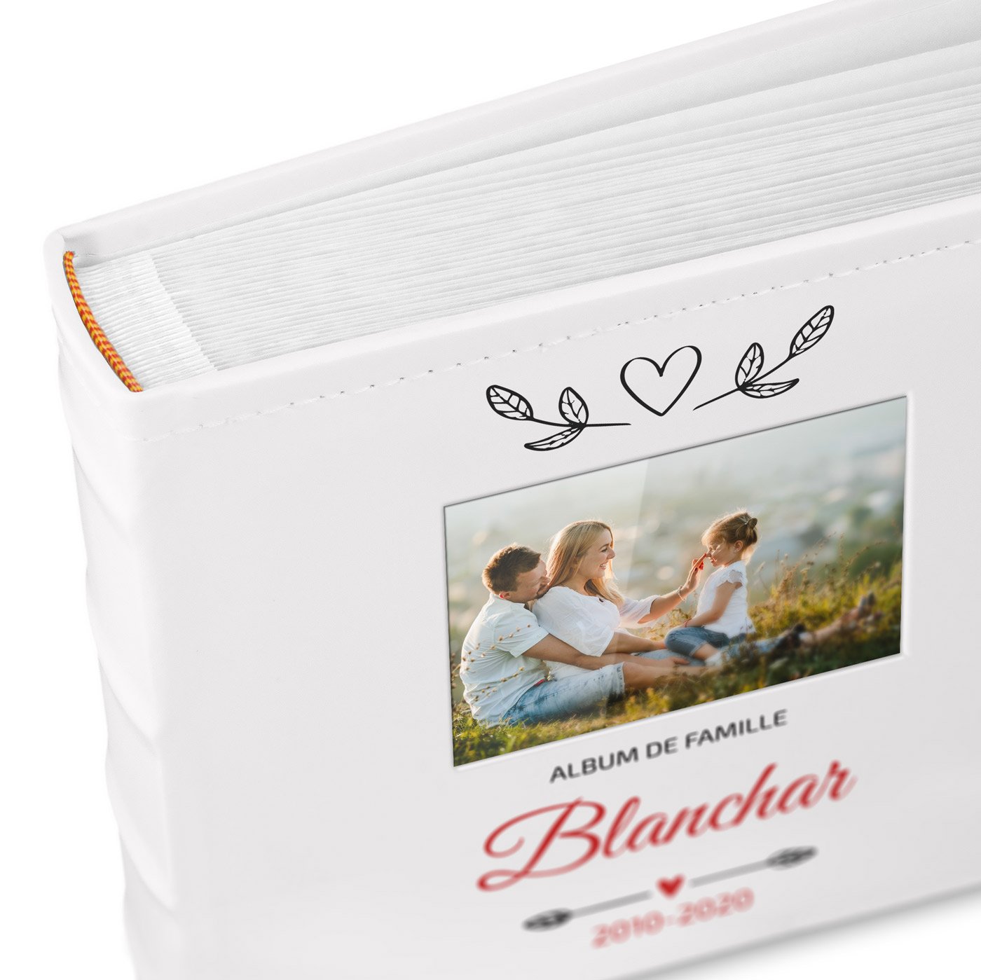 Murrano Photo Album with Picture Window and Custom Print for Couples - Wedding, Moving
