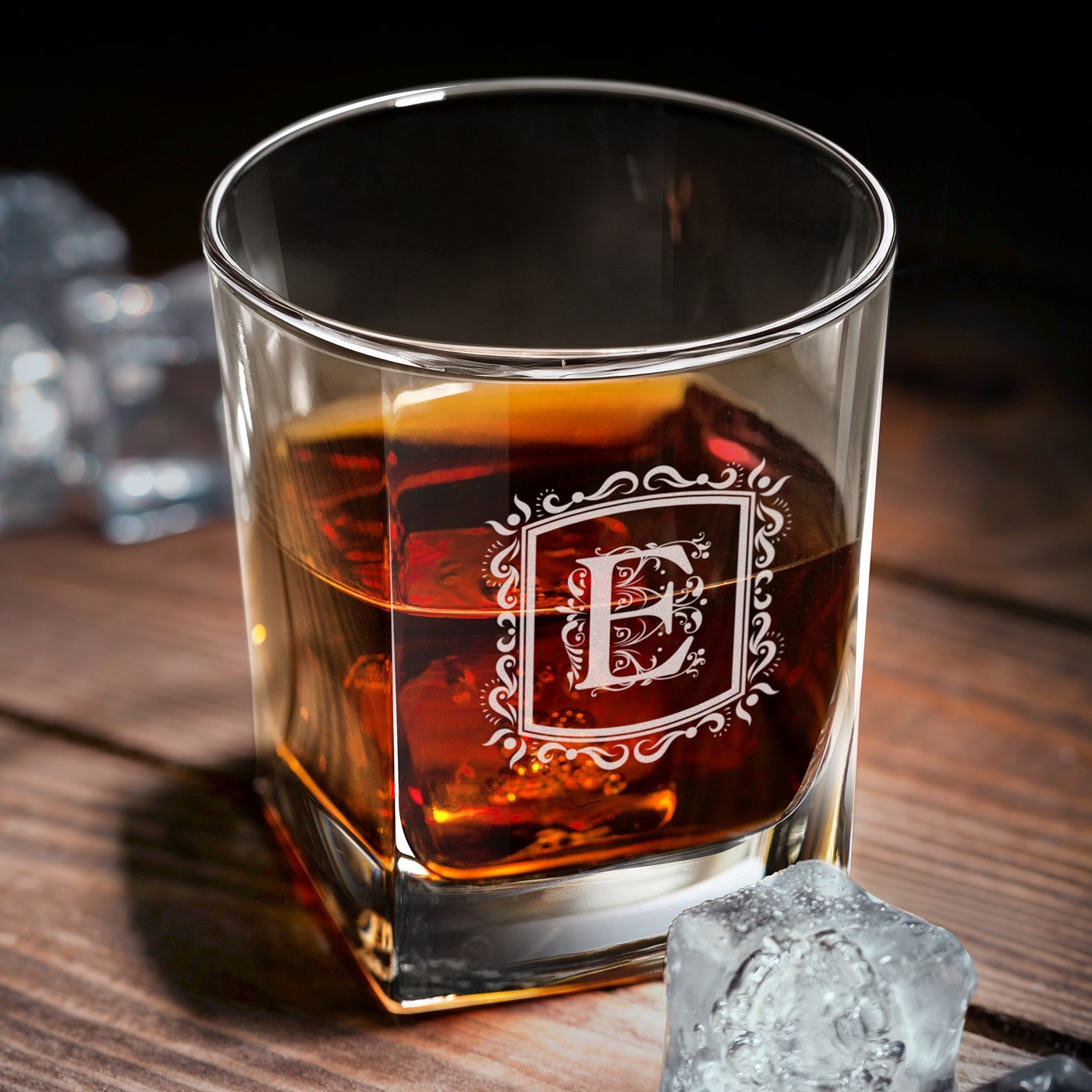 Set de decantador de whisky Murrano con grabado personalizado para pareja