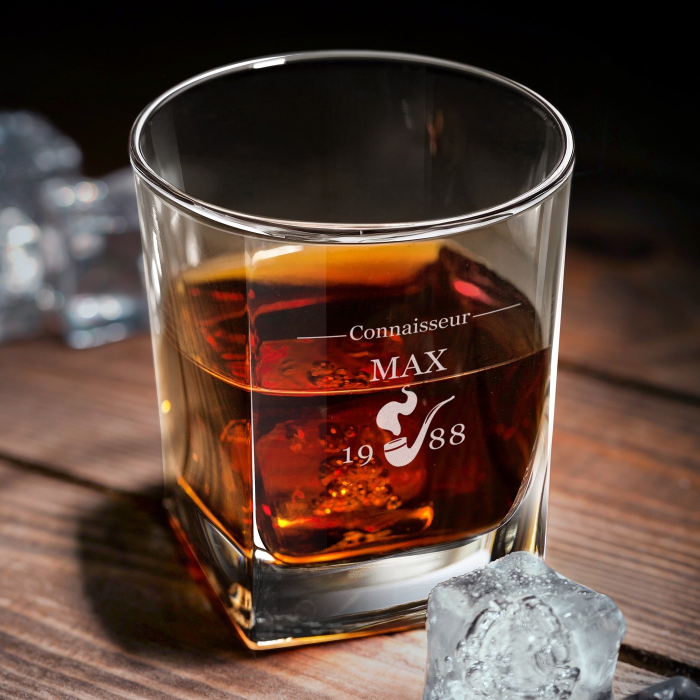 Set de decantador de whisky Murrano con vasos personalizados