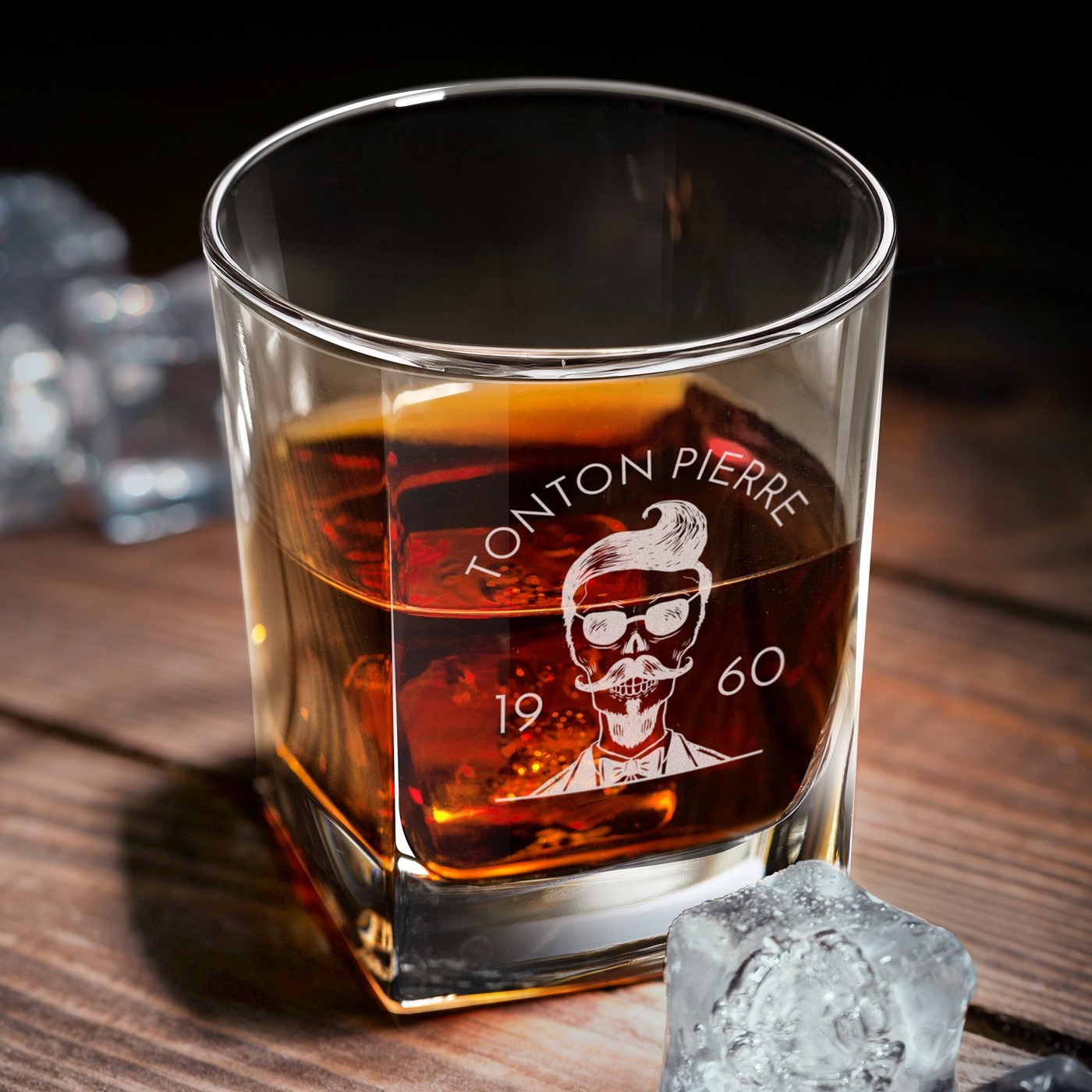 Set Murrano de whisky con jarra grabada y vasos