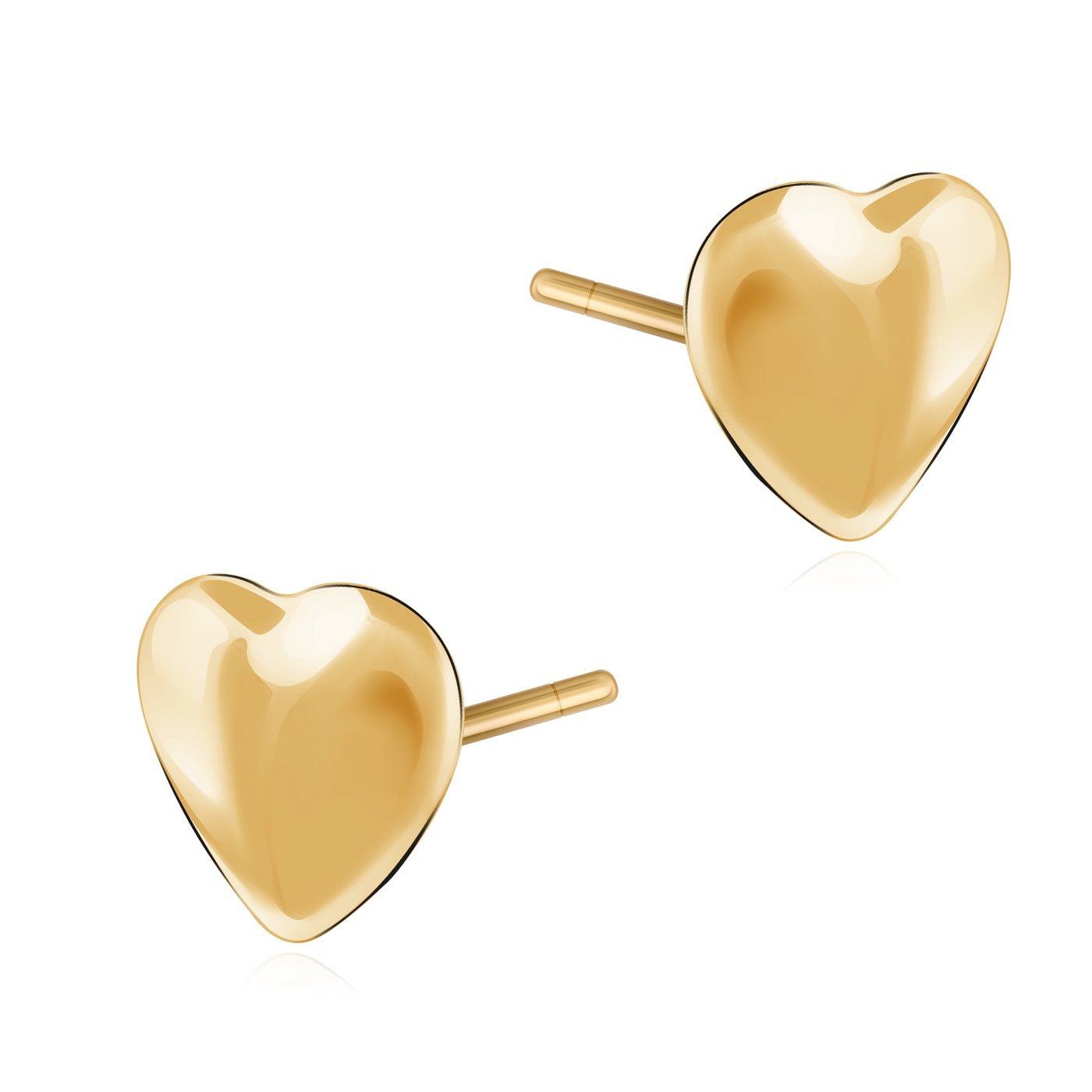 Aretes de oro de 8 quilates en forma de corazón con estuche personalizado - Murrano
